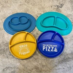 Lot of Silicone Toddler/Baby Plates